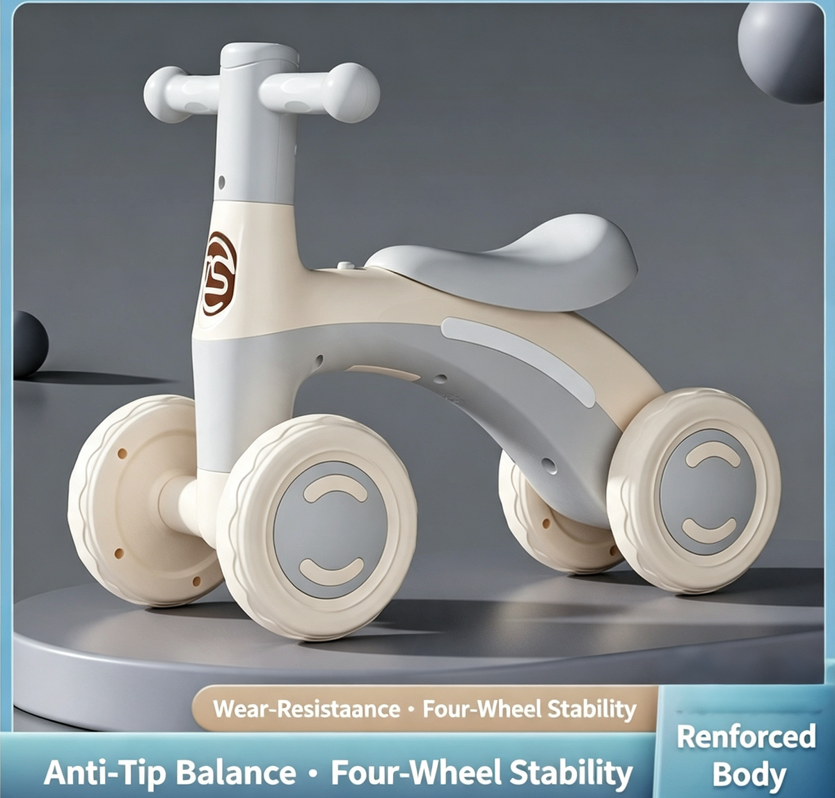 Children's Scooter Balance Car 1-3 Years Old Baby Scooter Kids Baby Four-Wheel Walker Boys and Girls Toys